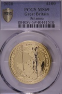 2020 Britannia One Ounce Gold Coin PCGS MS69