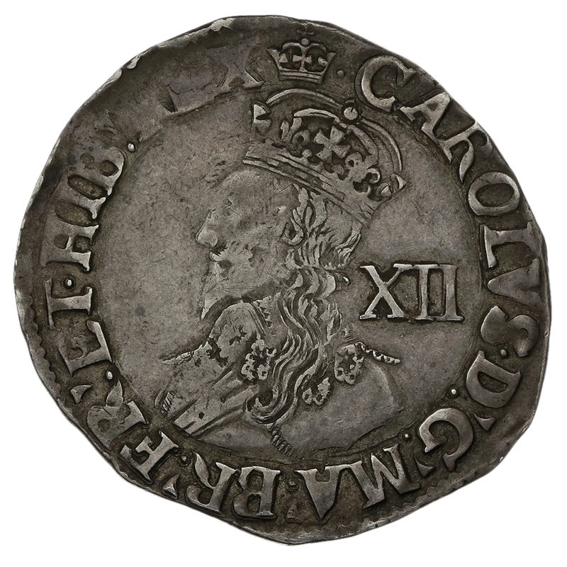 1635-1636 Silver Shilling Coin Charles I Crown