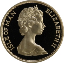 1979 Gold £5 Proof Coin Quintuple Sovereign Isle Of Man