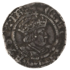 Henry VIII Silver Half Groat Twopence Very Fine