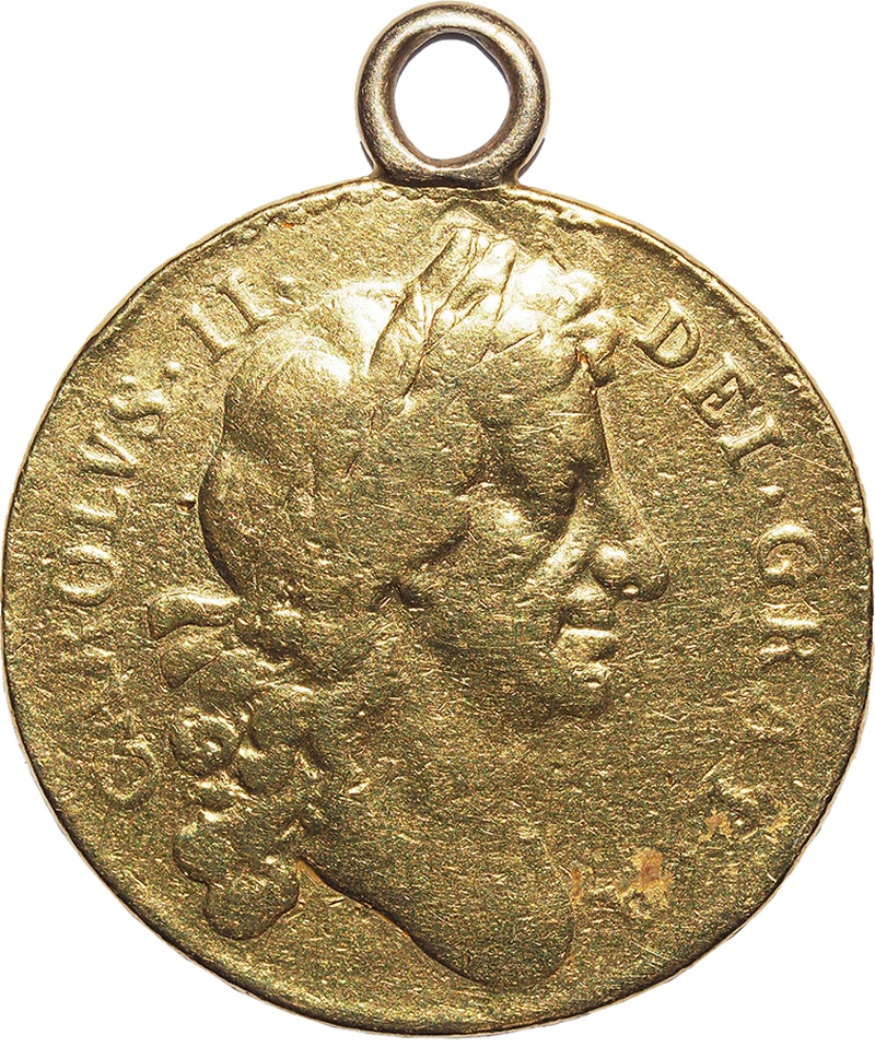 1679 Two Guinea Gold Coin Charles II Fine
