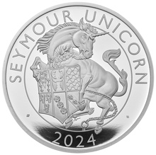 2024 Seymour Unicorn Silver Coin Tudor Beasts 1oz Proof Boxed