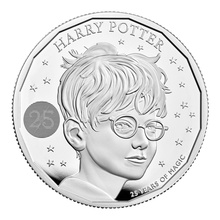 2022 Proof 2oz 25th Anniversary of Harry Potter Silver Coin Boxed
