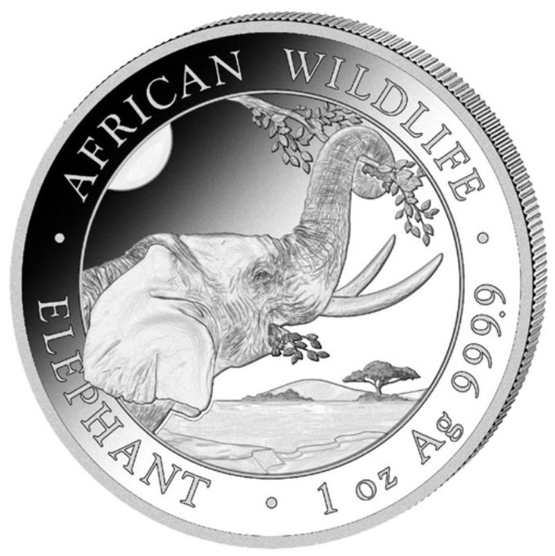 2023 1oz African Wildlife Elephant Silver Coin