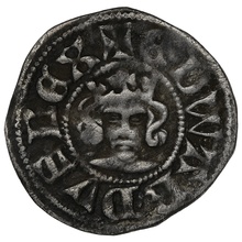 1344-51 Edward III Hammered Silver Halfpenny - Florin Coinage.