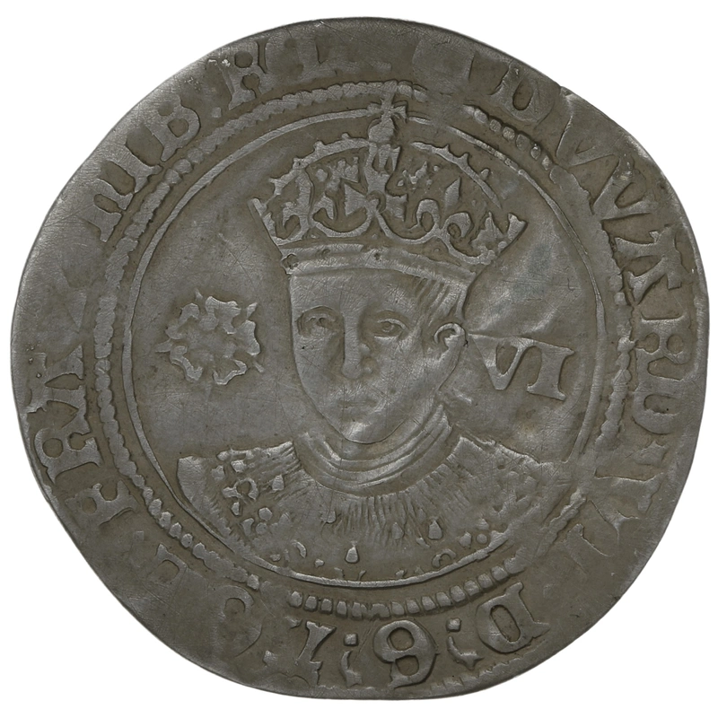 1551 Silver Sixpence Coin Edward VI