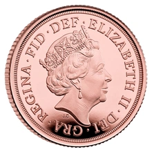 2022 Gold Sovereign Coin Elizabeth II Fifth Head Proof