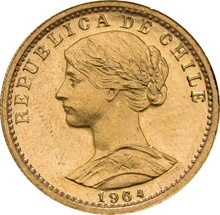 Chilean 20 Pesos Gold Coin 1926-1980