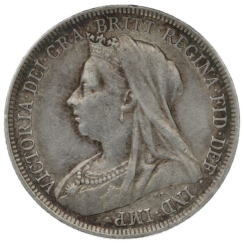 1894 Silver Shilling Coin Queen Victoria