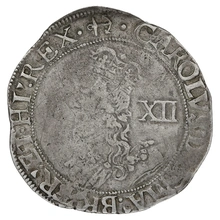 1638 Silver Shilling Coin Charles I Anchor