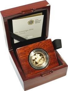 2016 Proof Gold Sovereign Butler Effigy Boxed
