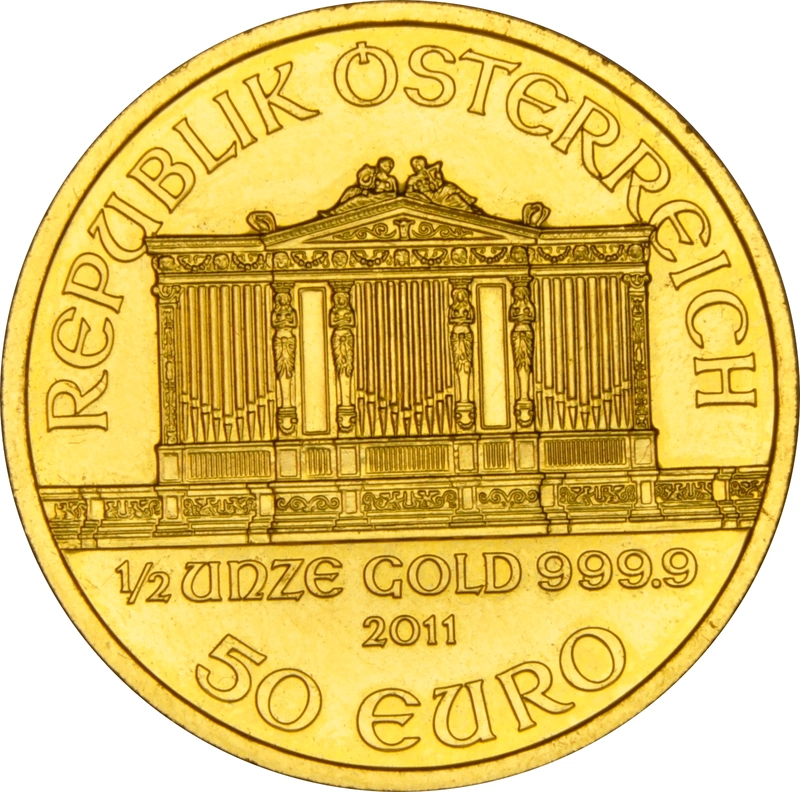 2011 1/2oz Austrian Gold Philharmonic Coin