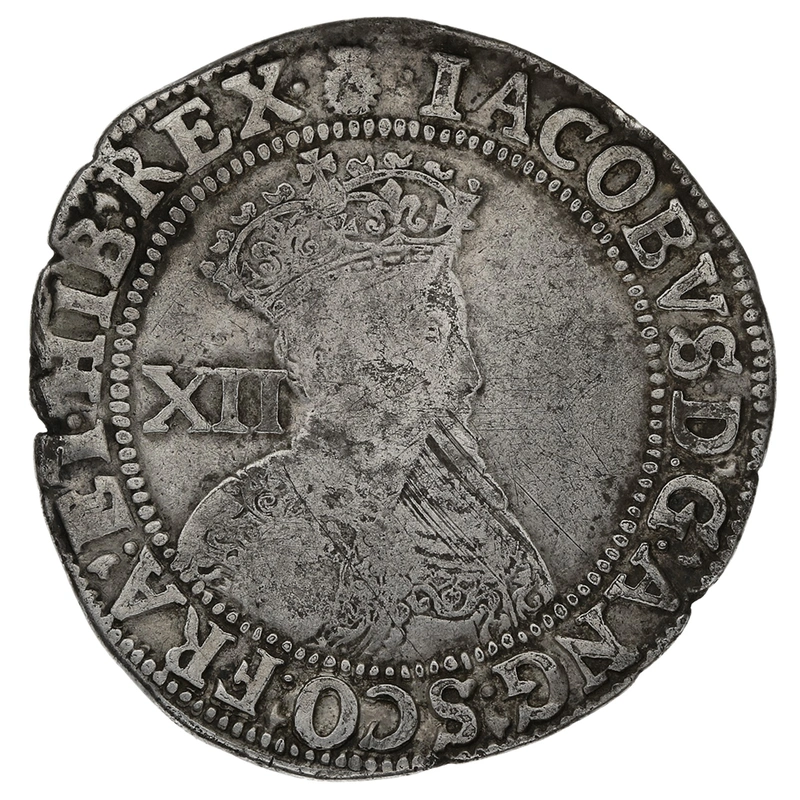 1603-1604 Silver Shilling Coin James I Thistle