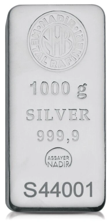 Second Hand 1kg Silver Bar Nadir