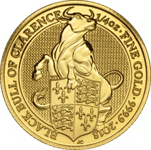 2018 1/4oz Black Bull of Clarence Gold Coin Queen's Beasts