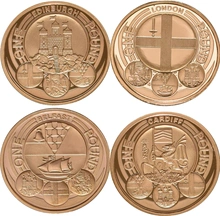 2010-2011 Proof Gold 1 Pound Coin Capital Cities of the United