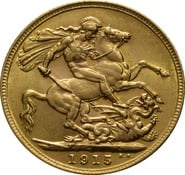 1915 Gold Sovereign Coin George V