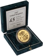 1997 - Gold £5 Brilliant Uncirculated Coin Boxed