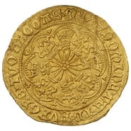1467-1468 Gold Half Ryal Coin Edward IV mm Crown