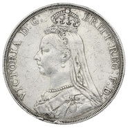 1889 Queen Victoria Silver Crown - Good Fine