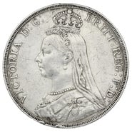 1889 Silver Crown Coin Queen Victoria Good Fine