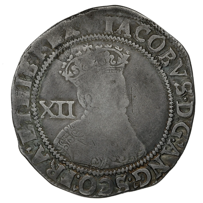 Silver Shilling Coin James I Near Fine
