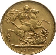 1900 Gold Sovereign Coin Queen Victoria Old Head Perth