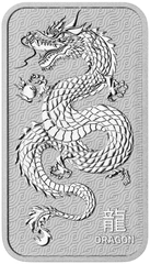 Perth Mint 1oz Lunar Dragon Silver Bar
