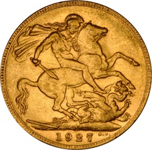 1927 Gold Sovereign Coin George V Perth
