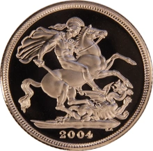 2004 Proof Gold Sovereign Coin Elizabeth II NGC PF69