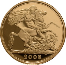 2008 Gold Proof Half Sovereign Boxed