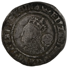 1569 Silver Sixpence Coin Queen Elizabeth I Hammered Coronet