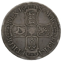 1686 Silver Crown Coin James II SECVNDO