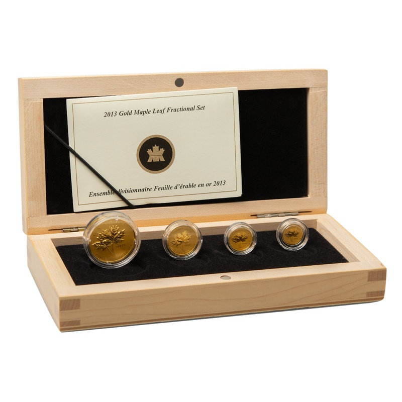 2013 Pure Gold Maple Leaf Fractional Set Boxed