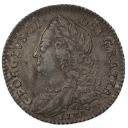 1746 Silver Sixpence Coin George II LIMA