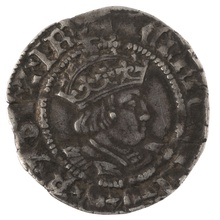 Henry VIII Silver Half Groat Twopence Very Fine