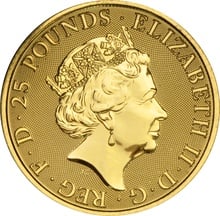 2018 1/4oz Black Bull of Clarence Gold Coin Queen's Beasts