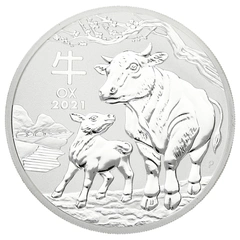 2021 Year of the Ox Silver Coin 2oz Perth Mint Australian Lunar Series