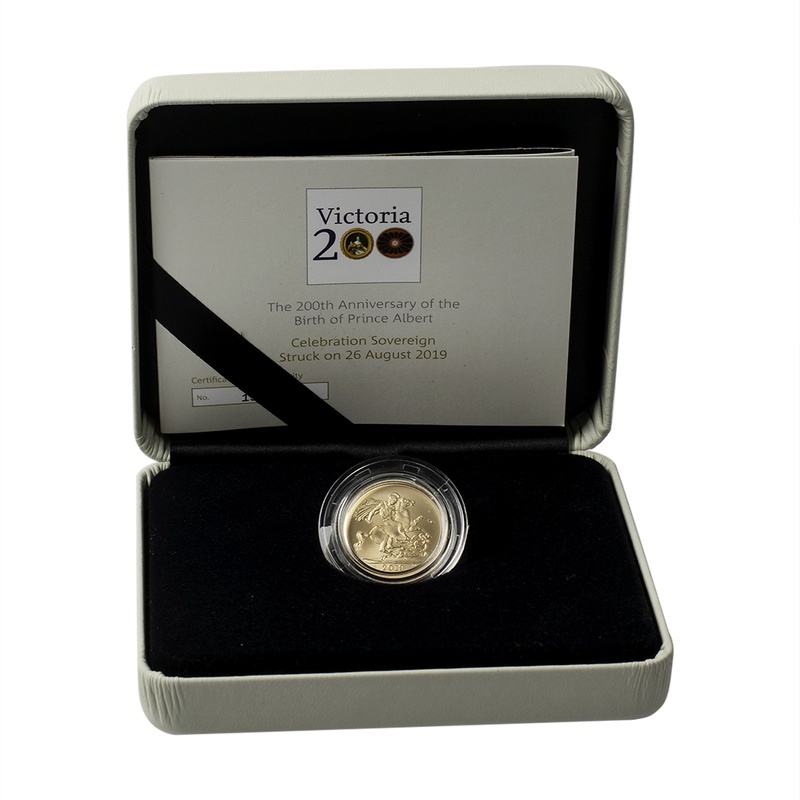 2019 Gold Sovereign 200th Anniversary of the Birth of Prince Albert SOTD Celebration Boxed