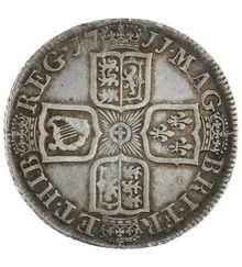 1711 Silver Shilling Coin Queen Anne Very Fine