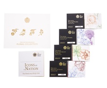 2013 Proof Gold £1 Pound Floral Collection Set Boxed