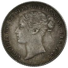 1879 Silver Sixpence Coin Queen Victoria
