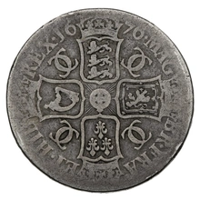 1676 Silver Crown Coin Charles II V OCTAVO
