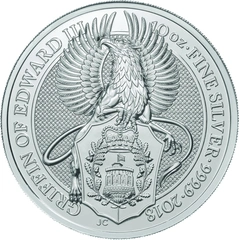 2018 10oz Griffin of Edward III Silver Coin Queen's Beasts