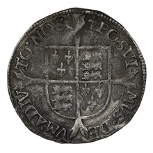 1554-1558 Silver Groat Fourpence Coin Philip & Mary Hammered mm Lis