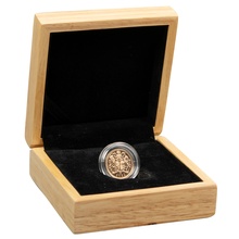 Oak Coin Gift Box Gold Half Sovereign