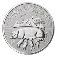 2019 Year of the Pig Silver Coin 1oz Royal Mint Lunar Series