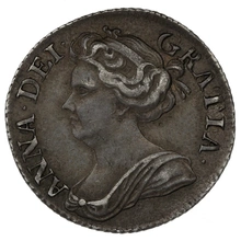 1711 Silver Sixpence Coin Queen Anne