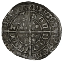 1477-1480 Silver Groat Fourpence Coin Edward IV mm Pierced Cross