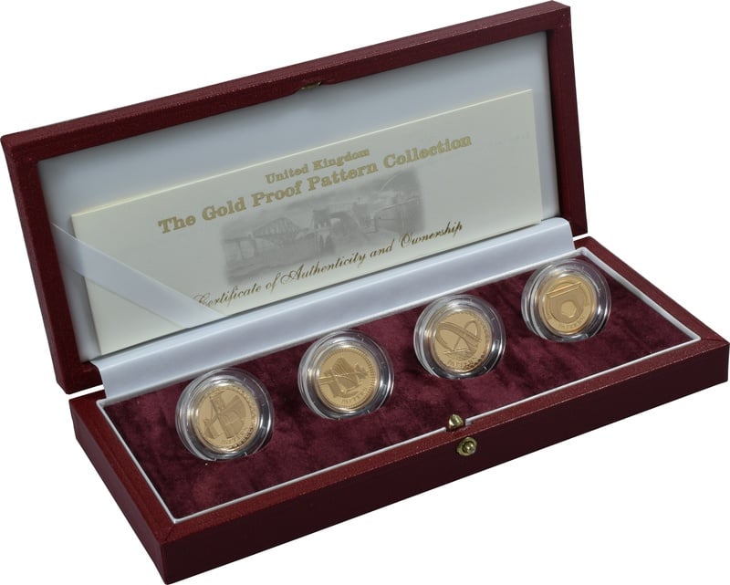 Gold Proof 2003 £1 One Pound Pattern Collection Bridges Boxed